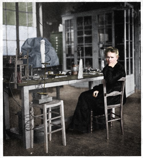 Marie Curie, Polish-born French physicist, c1920.  Artist: Anon.