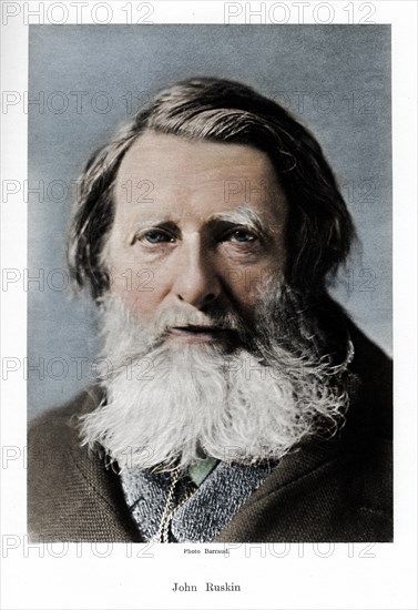 John Ruskin, English critic, poet and artist, c1880s. Artist: Barraud.