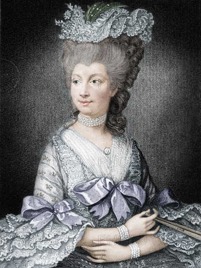 Queen Charlotte, queen consort of George III, (19th century). Artist: Read.