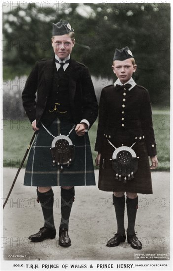 The Prince of Wales and Prince Henry, c1910(?). Artist: Ernest Brooks.