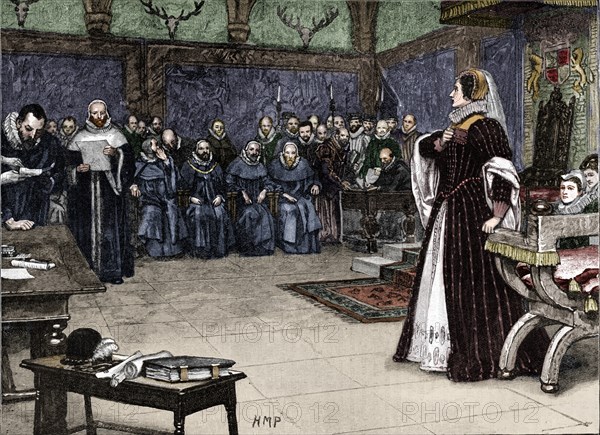 Trial of Mary Queen of Scots in Fotheringhay Castle, 1586 (1905). Artist: Unknown.