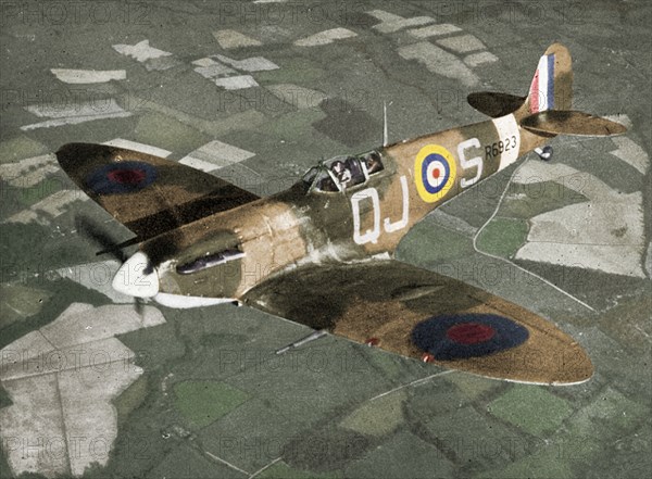 Supermarine Spitfire Mk Vb, 1941. Artist: Chas Brown.