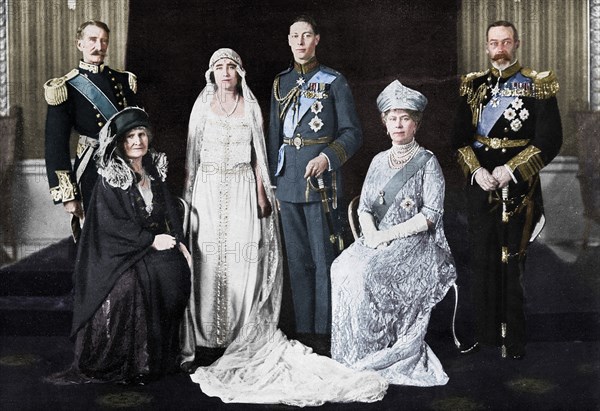The wedding of the Duke of York and Lady Elizabeth Bowes-Lyon, 1923. Creator: Unknown.