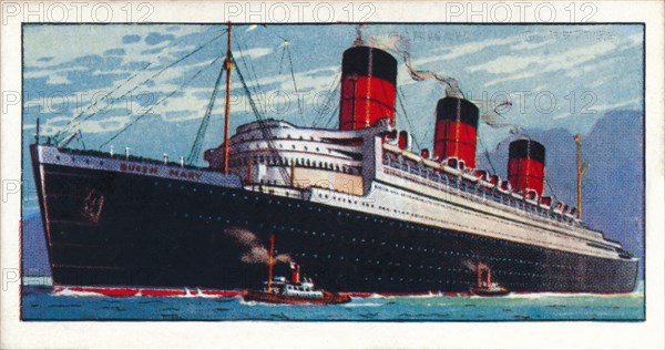 'Q.S.T.S. Queen Mary, 1937. Artist: Unknown.