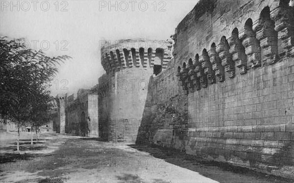 'Avignon. - The Ramparts (XIVe)', c1925. Artist: Unknown.