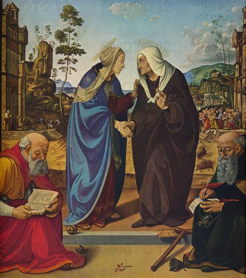 'The Visitation with Saints Nicholas and Anthony Abbot', c1489-1490. Artist: Piero di Cosimo.