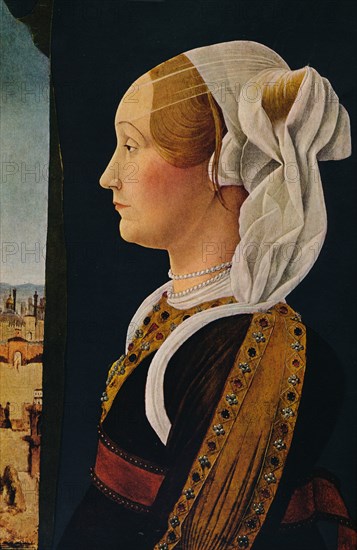 'Ginevra Bentivoglio', 1474-1477. Artist: Ercole de' Roberti.