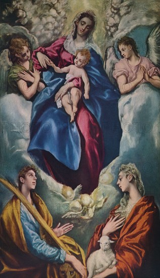 'Madonna and Child with Saint Martina and Saint Agnes', 1597-1599. Artist: El Greco.