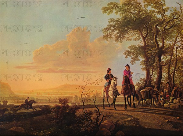'Horsemen and Herdsmen with Cattle', 1655-1660. Artist: Aelbert Cuyp.