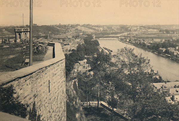 'Namur. Tourelle des Guetteurs et Confluent de Sambre et Meuse', c1900. Artist: Unknown.