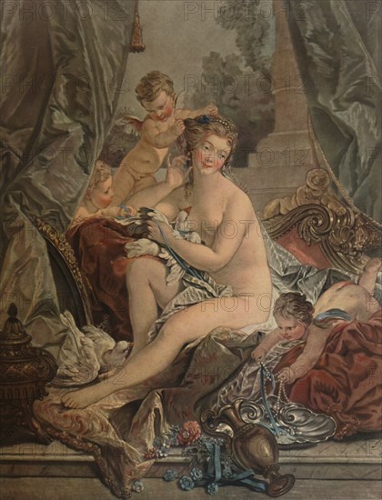 'La Toilette De Venus', (Venus Bathing), 1783, (1913). Artist: Jean Francois Janinet.