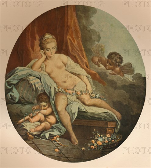 'Venus en Reflexion', (Venus in Thought), c1785, (1913). Artist: Jean Francois Janinet.