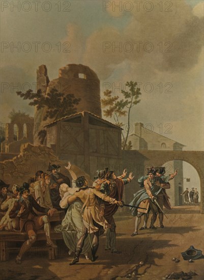 'La Rixe', (The Brawl), c1780, (1913). Artist: Charles-Melchior Descourtis.