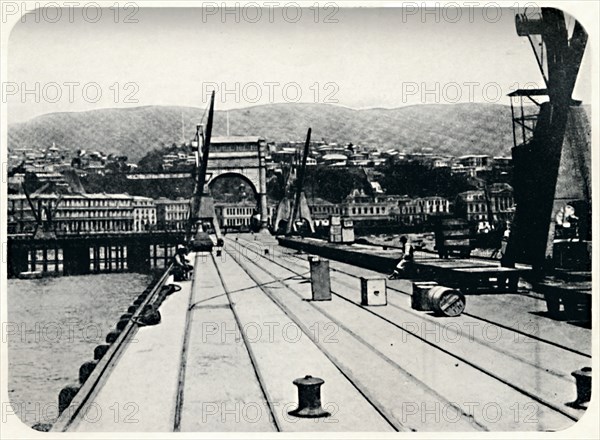 'Customs' Pier, Valparaiso', 1911. Artist: Unknown.