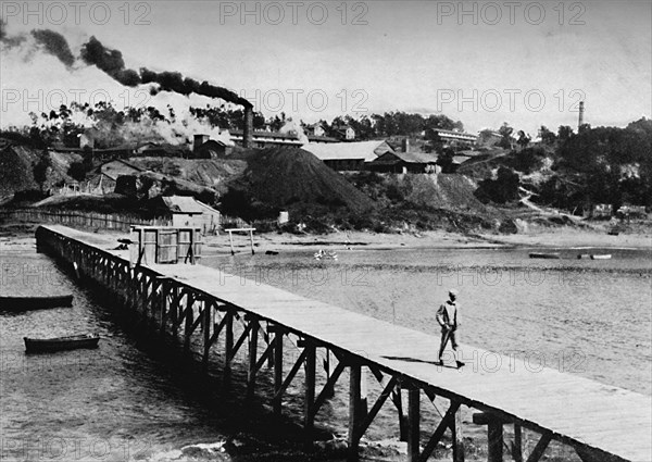 'The Arauco District To-Day, Wharf at Lota', 1911. Artist: Unknown.