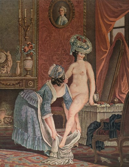 'La Toilette', (Bathing), c1765-1790, (1913). Artist: Louis Marin Bonnet.