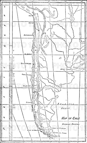 'Map of Chile', 1911. Artist: Unknown.