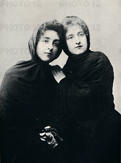 'Chilian Ladies in Church Attire (Manto)', 1911. Artist: Unknown.