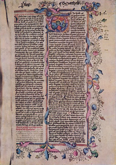 'First Page of St Matthew's Gospel', 15th century, (1947). Artist: Unknown.