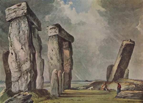 'Stonehenge, Wiltshire', c1830, (1946). Artist: James Bridges.