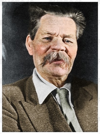 Maxim Gorky, Russian author, c1930 (1956). Artist: Unknown.