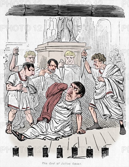 'The End of Julius Caesar', 1852. Artist: John Leech.