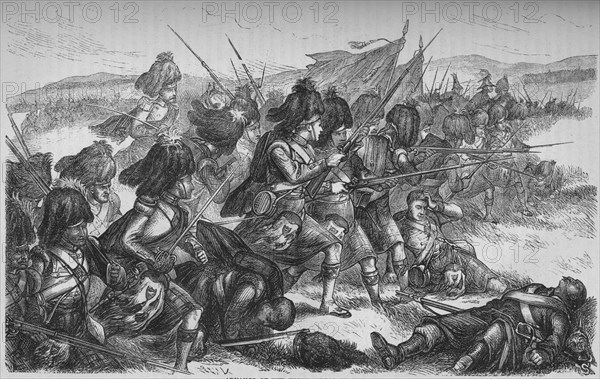 'Advance of the Highlanders at the Alma', c1880. Artist: Unknown.