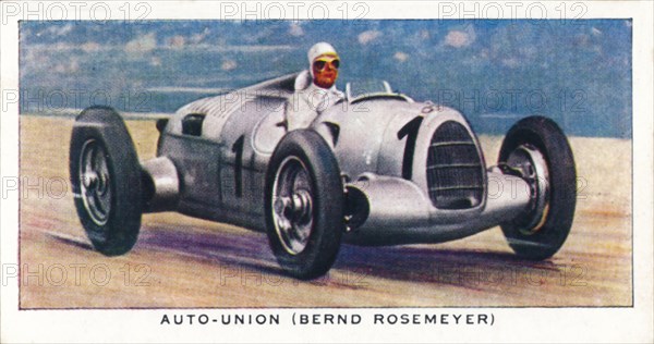 'Auto-Union (Bernd Rosemeyer)', 1938. Artist: Unknown.