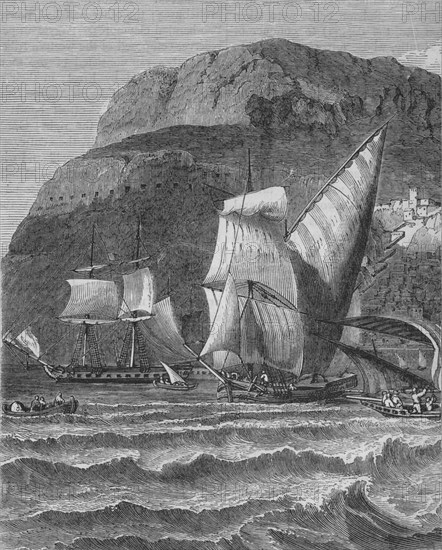 'The Rock of Gibraltar', c1880. Artist: Unknown.
