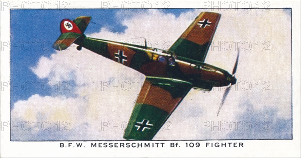 'B.F.W. Messerschmitt Bf. 109 Fighter', 1938. Artist: Unknown.