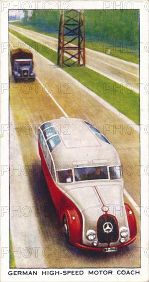 'German High-Speed Motor Coach', 1938. Artist: Unknown.