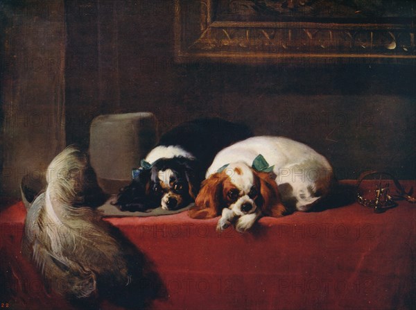 'King Charles Spaniels (?The Cavalier?s Pets?)', 1845, (c1915). Artist: Edwin Henry Landseer.