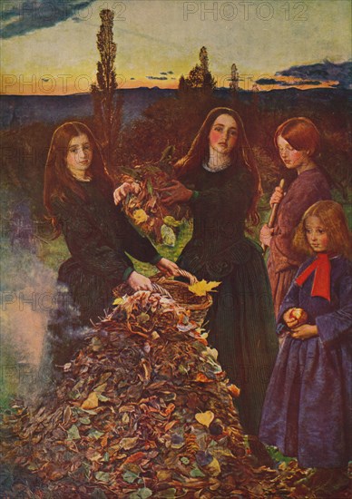 'Autumn Leaves', 1856, (c1915). Artist: John Everett Millais.