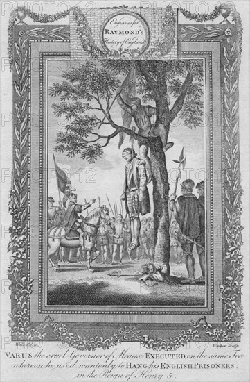 'Varus, the cruel Governor of Meaux executed', 1787. Artist: Unknown.