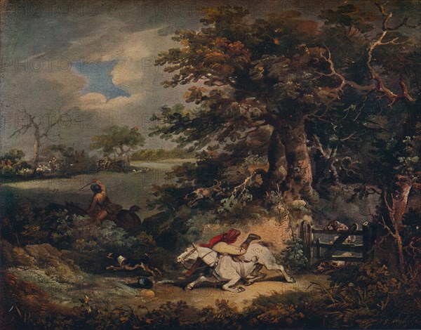 Full Cry - And A Fall', c1790, (1922). Artist: George Morland.