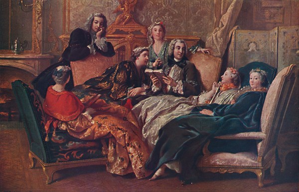 'La lecture de Moliere', 1728, (1937). Artist: Jean Francois de Troy.