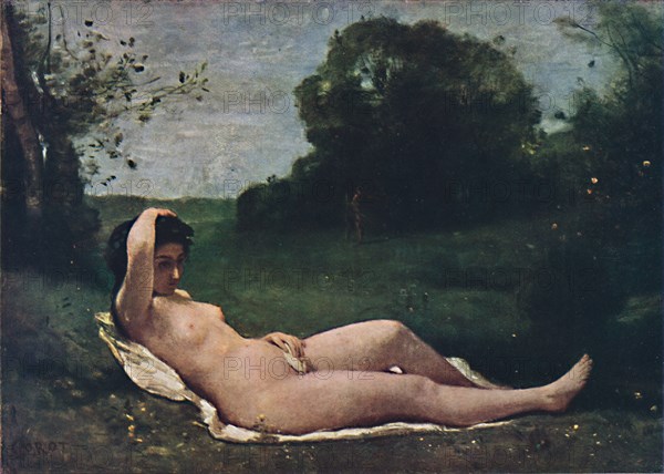 'Nymphe', 1859, (1937). Artist: Jean-Baptiste-Camille Corot.