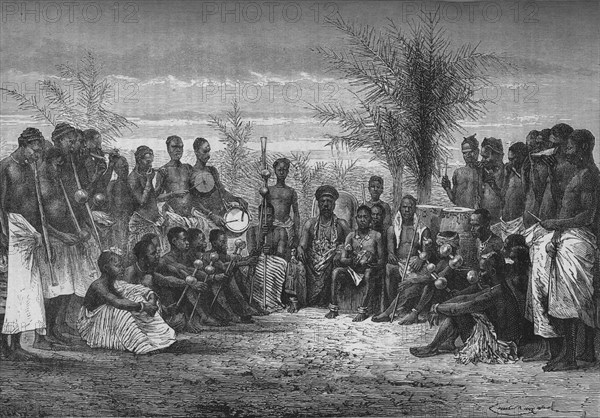 'A Cape Coast King and his Court', c1880. Artist: Unknown.