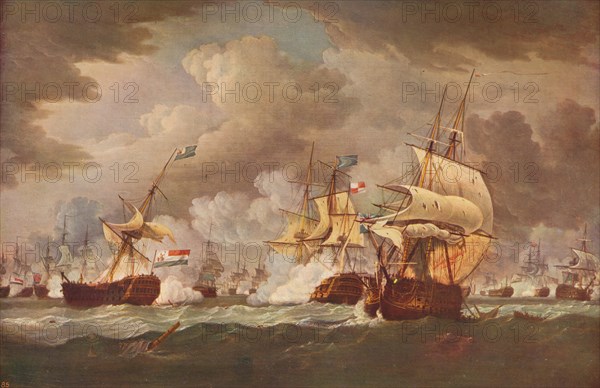 'The Battle Of Camperdown', c1800. Artist: Thomas Whitcombe.