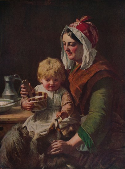 'Meal Time', c1850, (c1915). Artist: John Phillip.