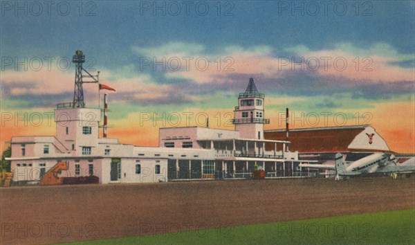 Avianca Airport (Aerovias Nacionales de Colombia) Barranquilla', c1940s. Artist: Unknown.