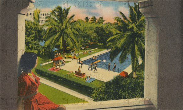 'Swimming Pool, Hotel Del Prado, Barranquilla', c1940s. Artist: Unknown.