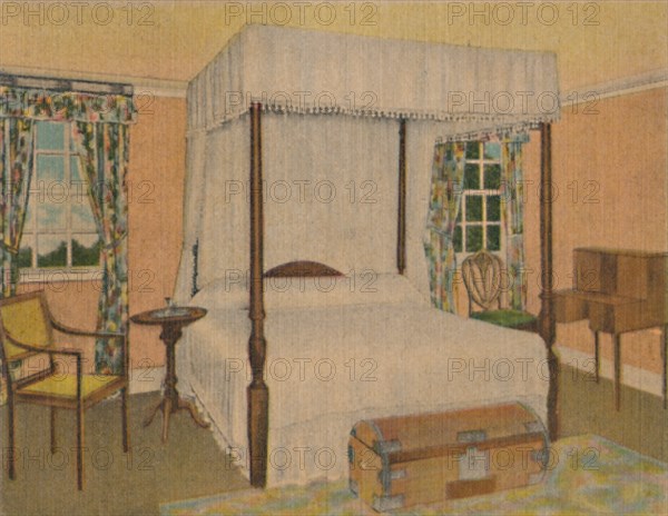 'General Washington's Bedroom', 1946. Artist: Unknown.