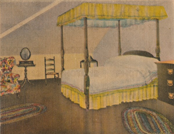 'Mrs. Washington's Bedroom', 1946. Artist: Unknown.