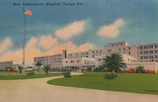 'New Tuberculosis Hospital, Tampa, Fla.', c1940s. Artist: Unknown.