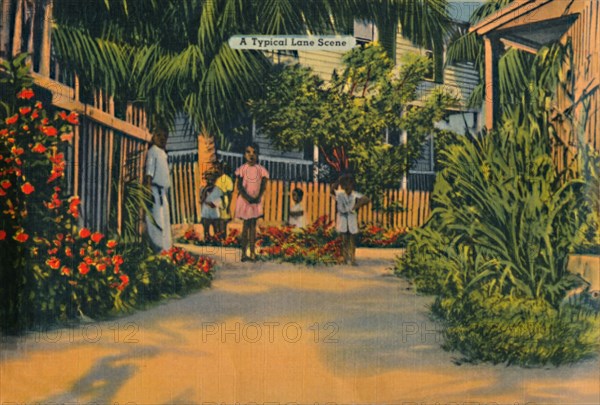 'A Typical Lane Scene', c1940s. Artist: Unknown.