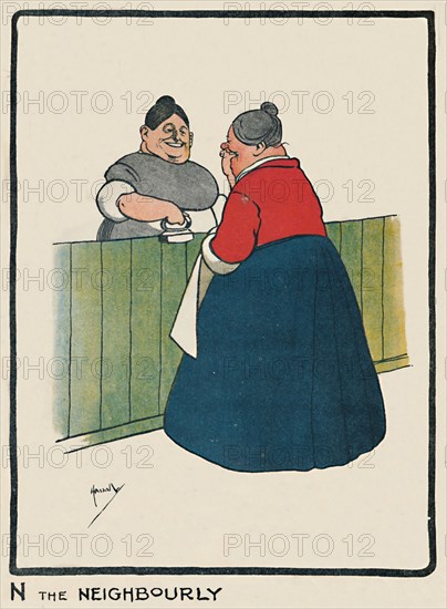 'N the Neighbourly', 1903. Artist: John Hassall.