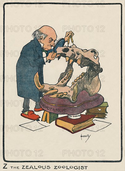 'Z the Zealous Zoologist', 1903. Artist: John Hassall.