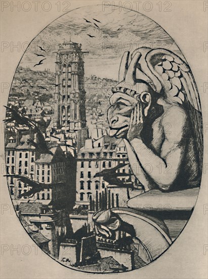 'Le Stryge (8th State 6 3/4 x 5 1/8 Inches)', 1853, (1927). Artist: Charles Meryon.