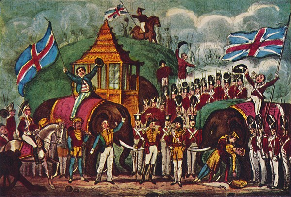 'The Burmese War: 'A Grand Naval and Military Melo-Drama', 1942. Artist: R. Cruikshank.